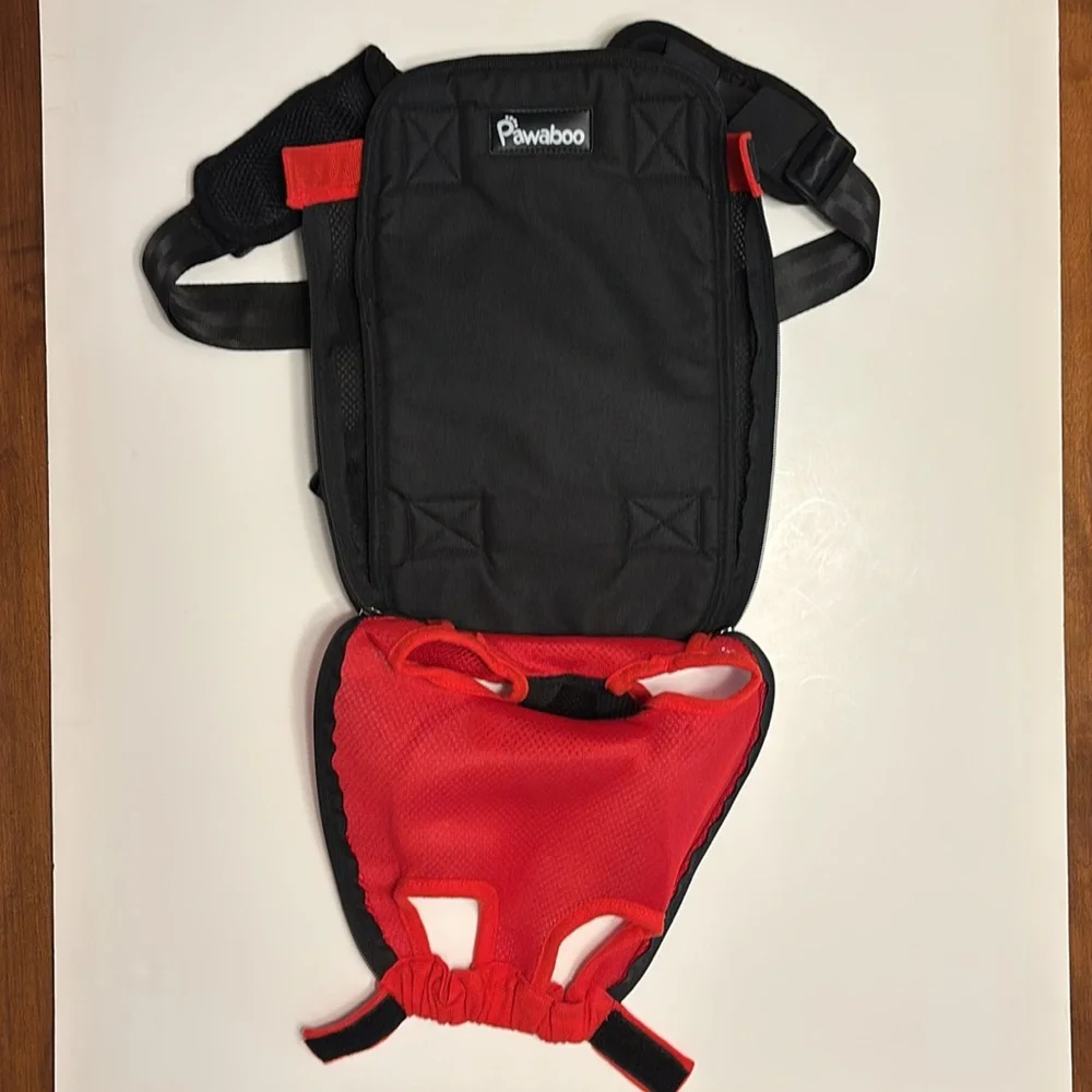 Pawaboo Pet Carrier Backpack or Frontpack, Adjustable Pet Front Legs/Tail Out